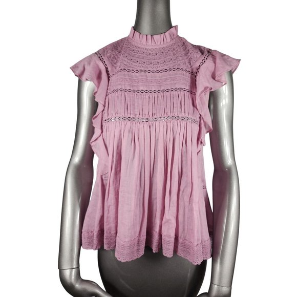 Isabel Marant Pink Ruffle Top - Picture 5 of 9